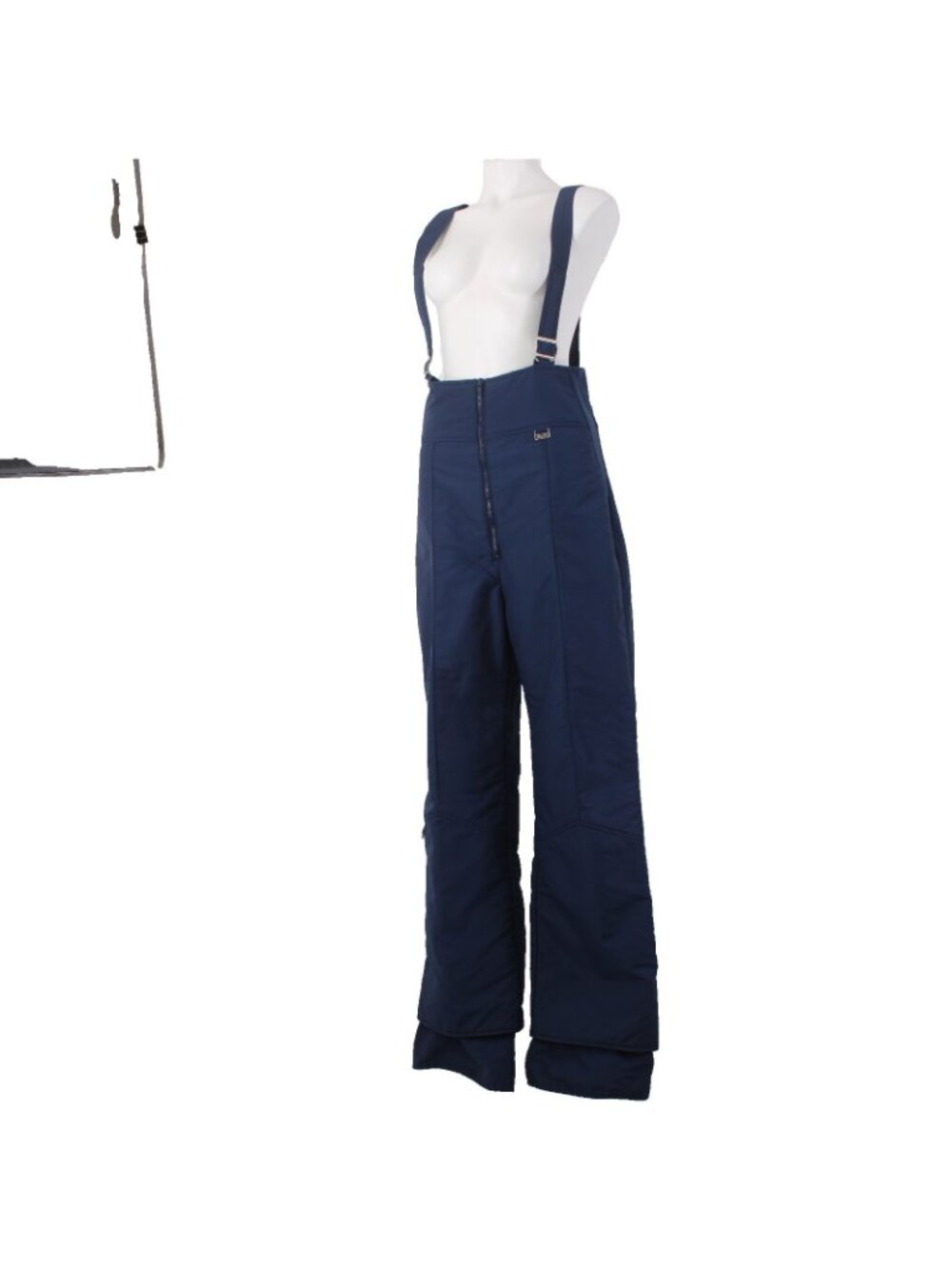 Mountain Goat White Stag Snow Pants Sz 36 Navy Blue Pockets One Piece 100% Poly - Picture 2 of 8